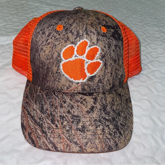 Captivating Headgear Other - Clemson Camouflage and Orange Gameday Hat Adjustable